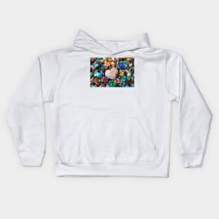 White Agate Stone Heart Kids Hoodie